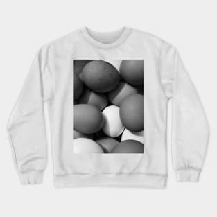 Chicken Eggs in Black and White Crewneck Sweatshirt